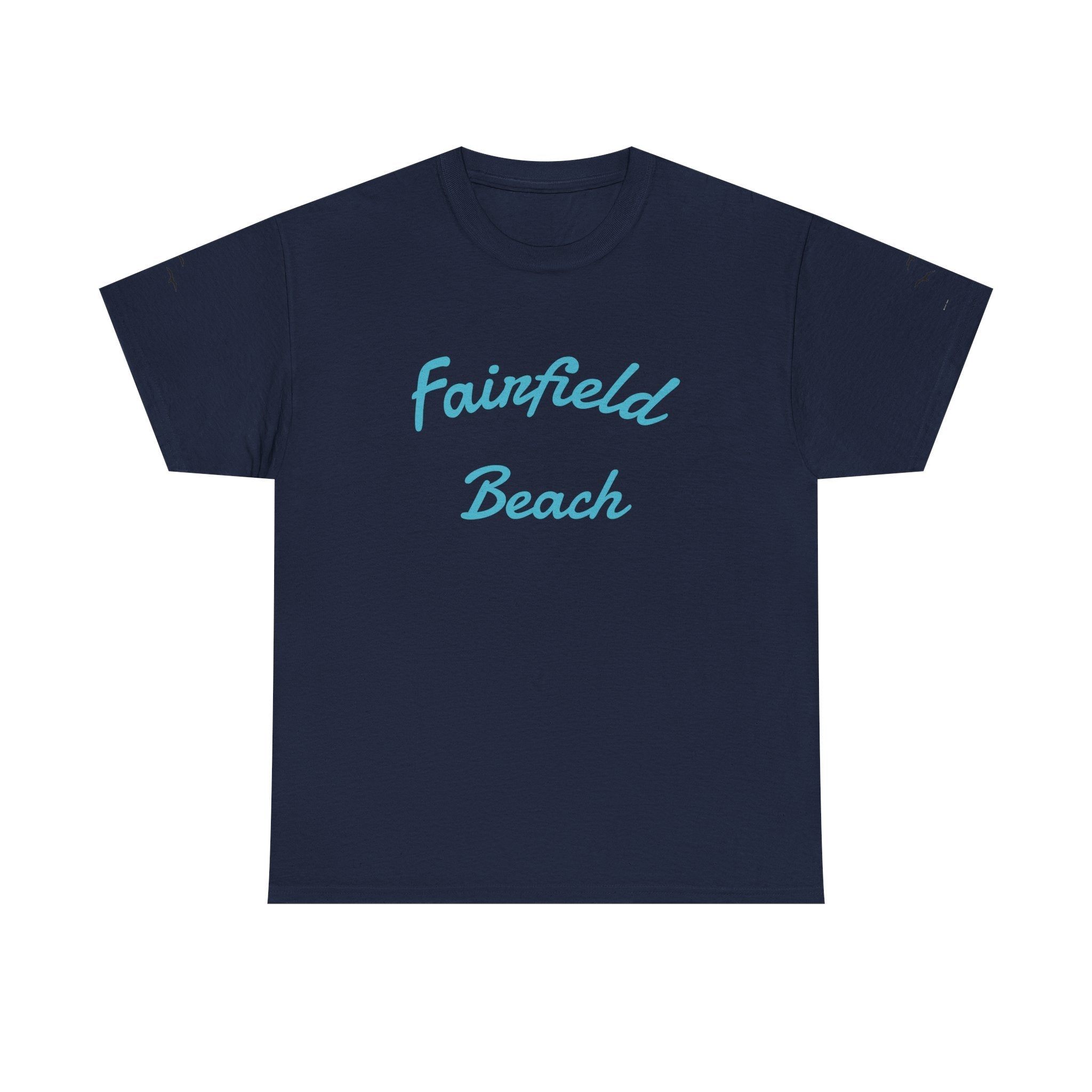 Fairfield Beach Unisex Heavy Cotton Tee, Comfortable Casual T-Shirt, Summer Vibe Shirt, Gifts for Beach Lovers, Relaxed Fit Tee - Etna Gift