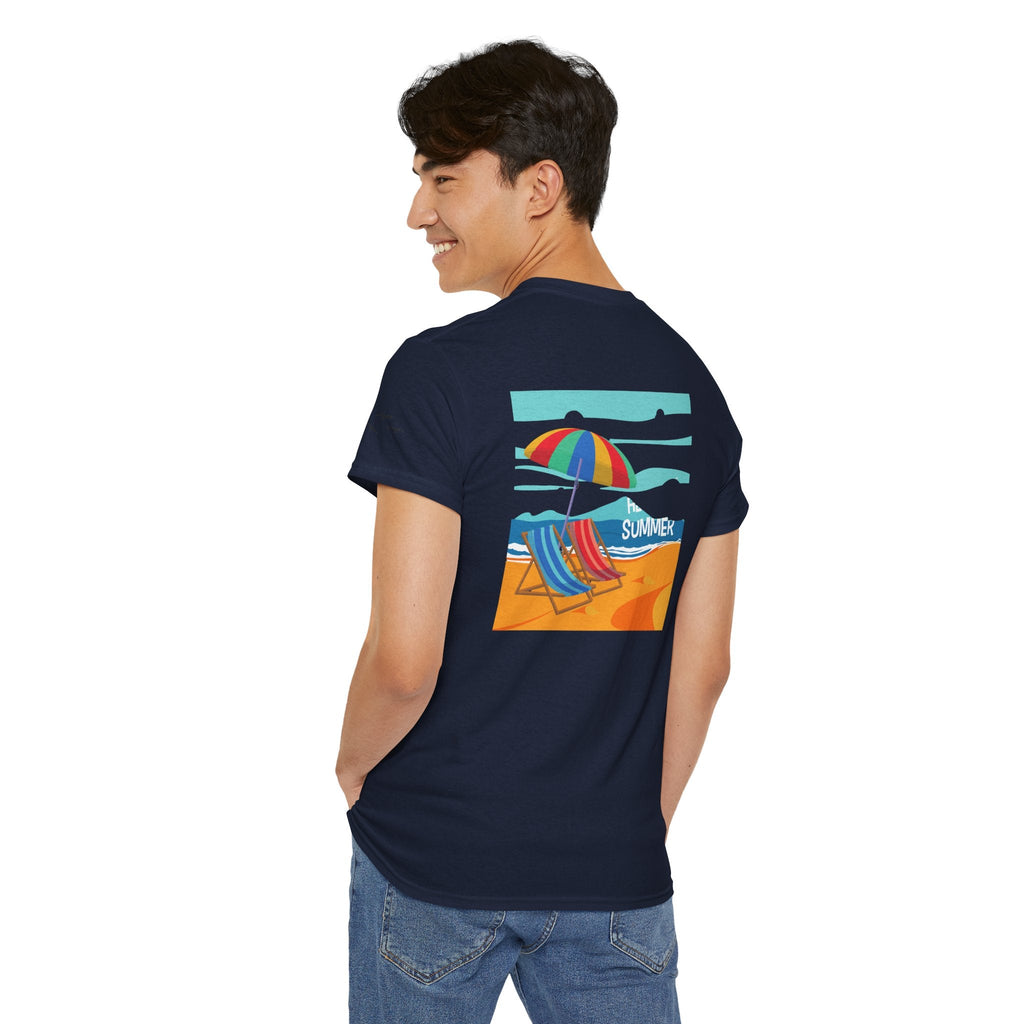 Fairfield Beach Unisex Heavy Cotton Tee, Comfortable Casual T-Shirt, Summer Vibe Shirt, Gifts for Beach Lovers, Relaxed Fit Tee - Etna Gift