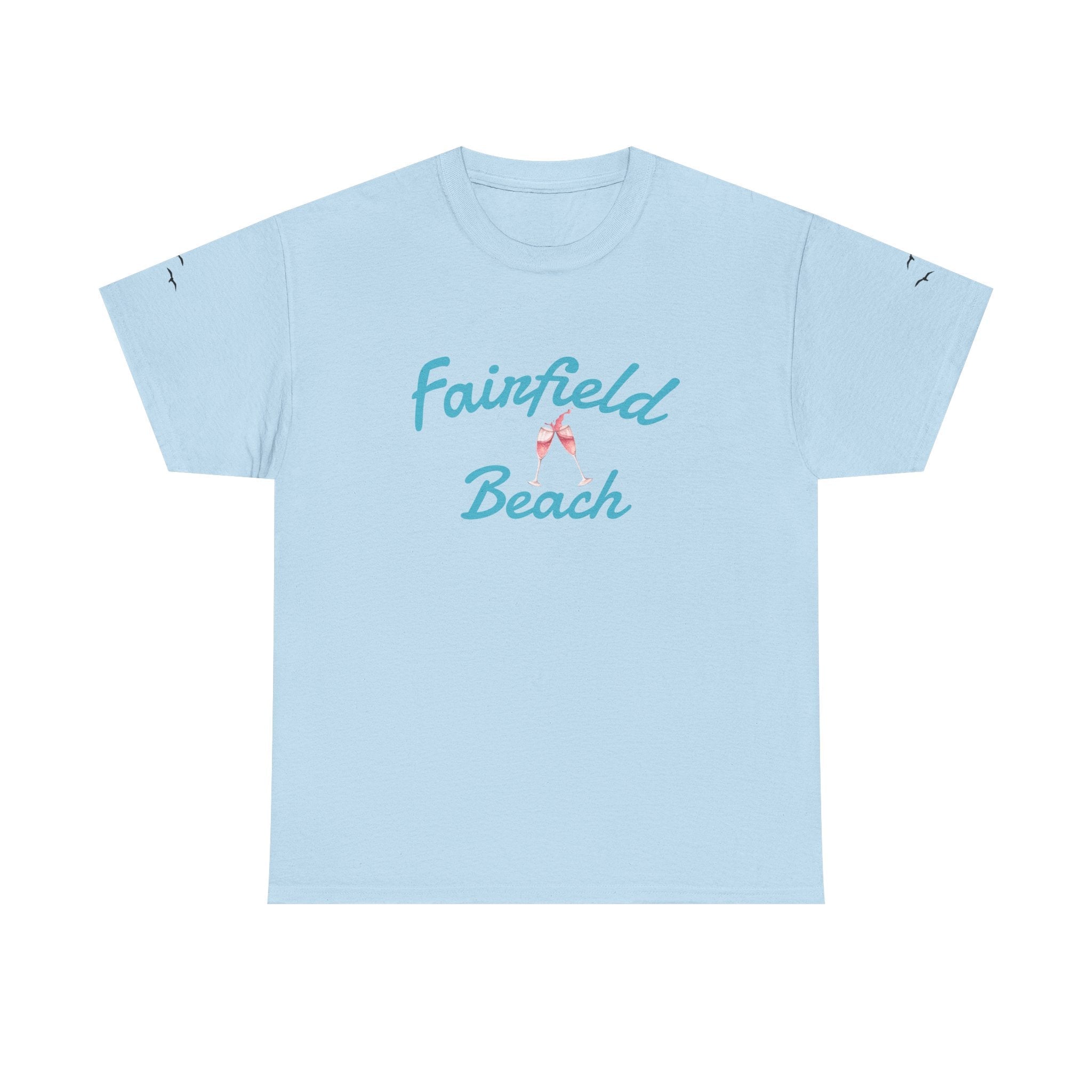 Fairfield Beach Unisex Heavy Cotton Tee, Comfortable Casual T-Shirt, Summer Vibe Shirt, Gifts for Beach Lovers, Relaxed Fit Tee - Etna Gift