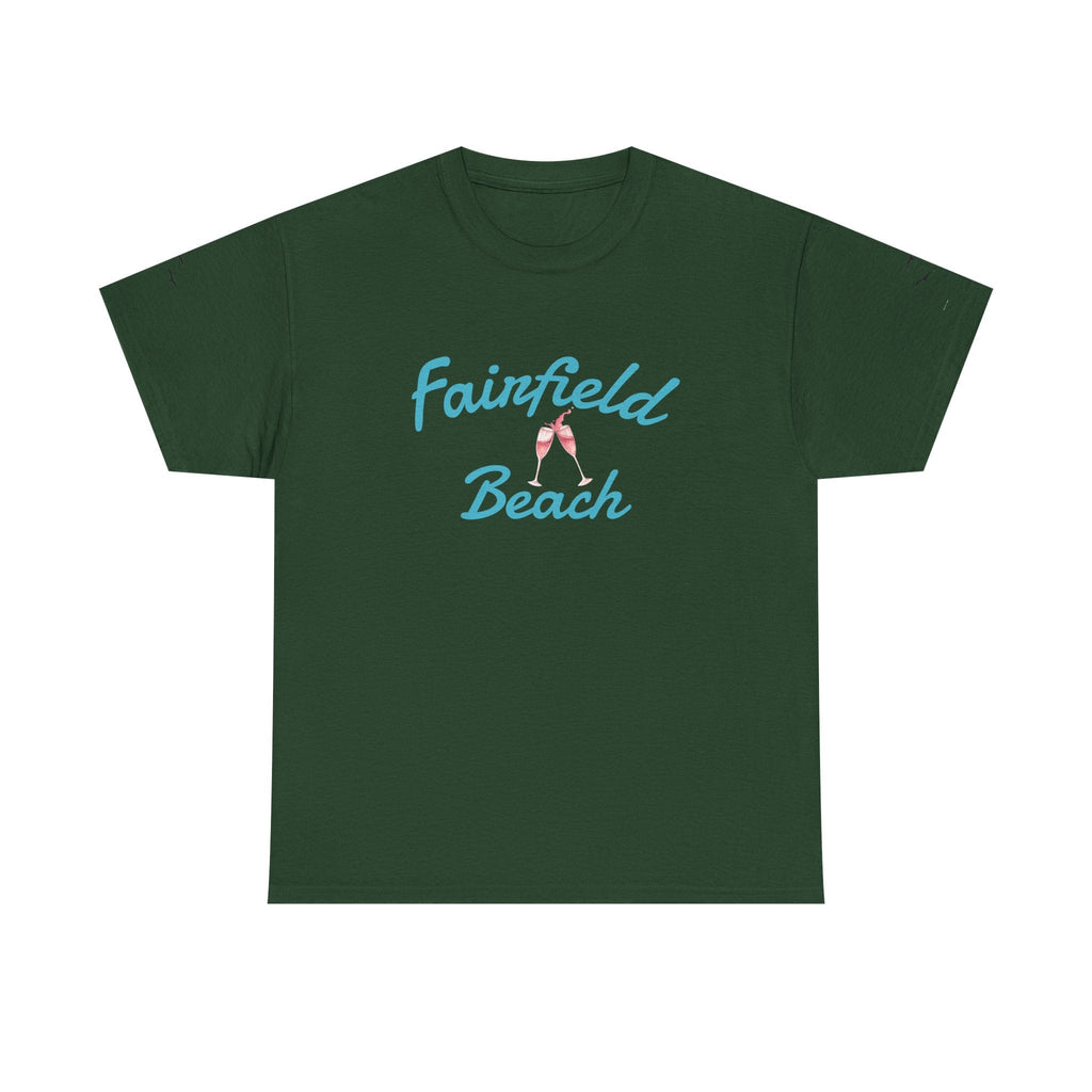 Fairfield Beach Unisex Heavy Cotton Tee, Comfortable Casual T-Shirt, Summer Vibe Shirt, Gifts for Beach Lovers, Relaxed Fit Tee - Etna Gift
