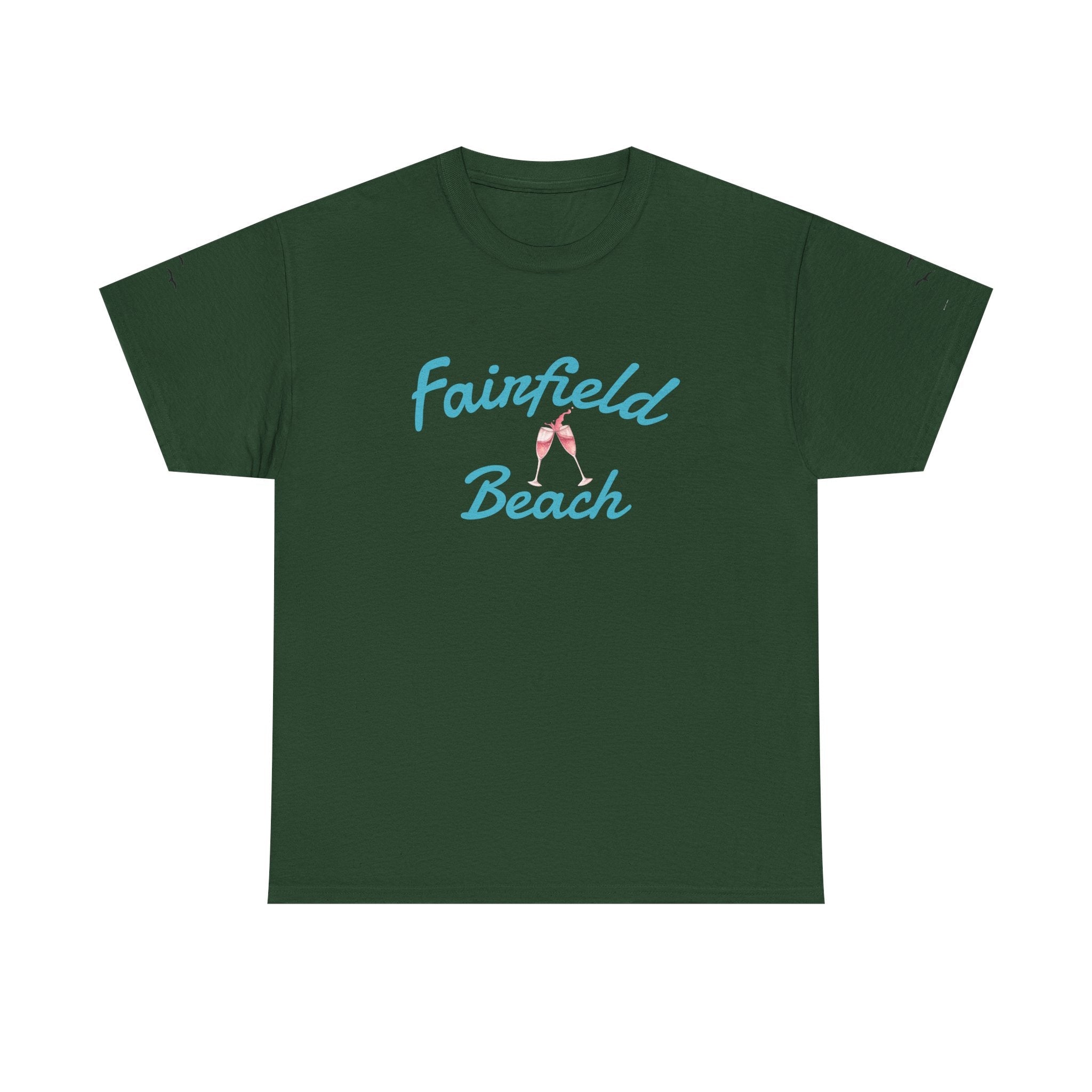 Fairfield Beach Unisex Heavy Cotton Tee, Comfortable Casual T-Shirt, Summer Vibe Shirt, Gifts for Beach Lovers, Relaxed Fit Tee - Etna Gift