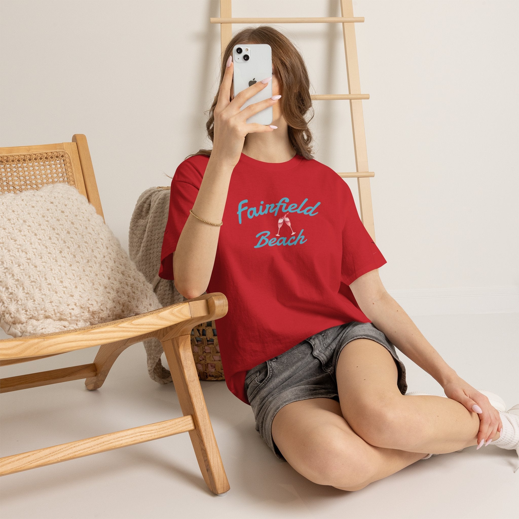 Fairfield Beach Unisex Heavy Cotton Tee, Comfortable Casual T-Shirt, Summer Vibe Shirt, Gifts for Beach Lovers, Relaxed Fit Tee - Etna Gift