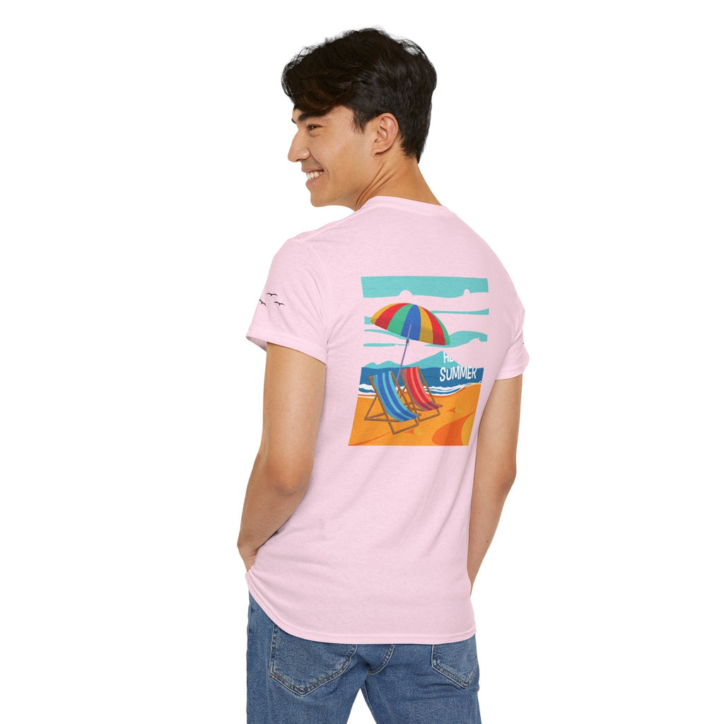 Fairfield Beach Unisex Heavy Cotton Tee, Comfortable Casual T-Shirt, Summer Vibe Shirt, Gifts for Beach Lovers, Relaxed Fit Tee - Etna Gift