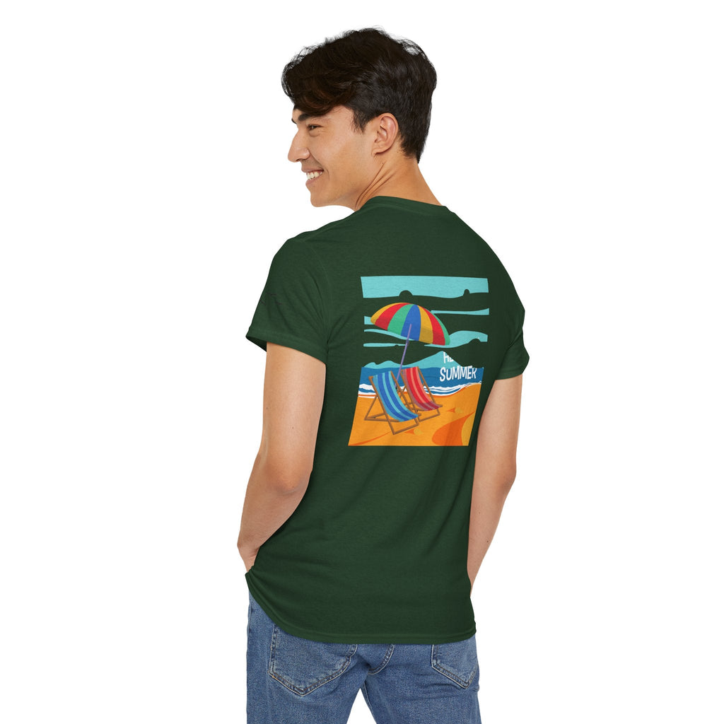 Fairfield Beach Unisex Heavy Cotton Tee, Comfortable Casual T-Shirt, Summer Vibe Shirt, Gifts for Beach Lovers, Relaxed Fit Tee - Etna Gift