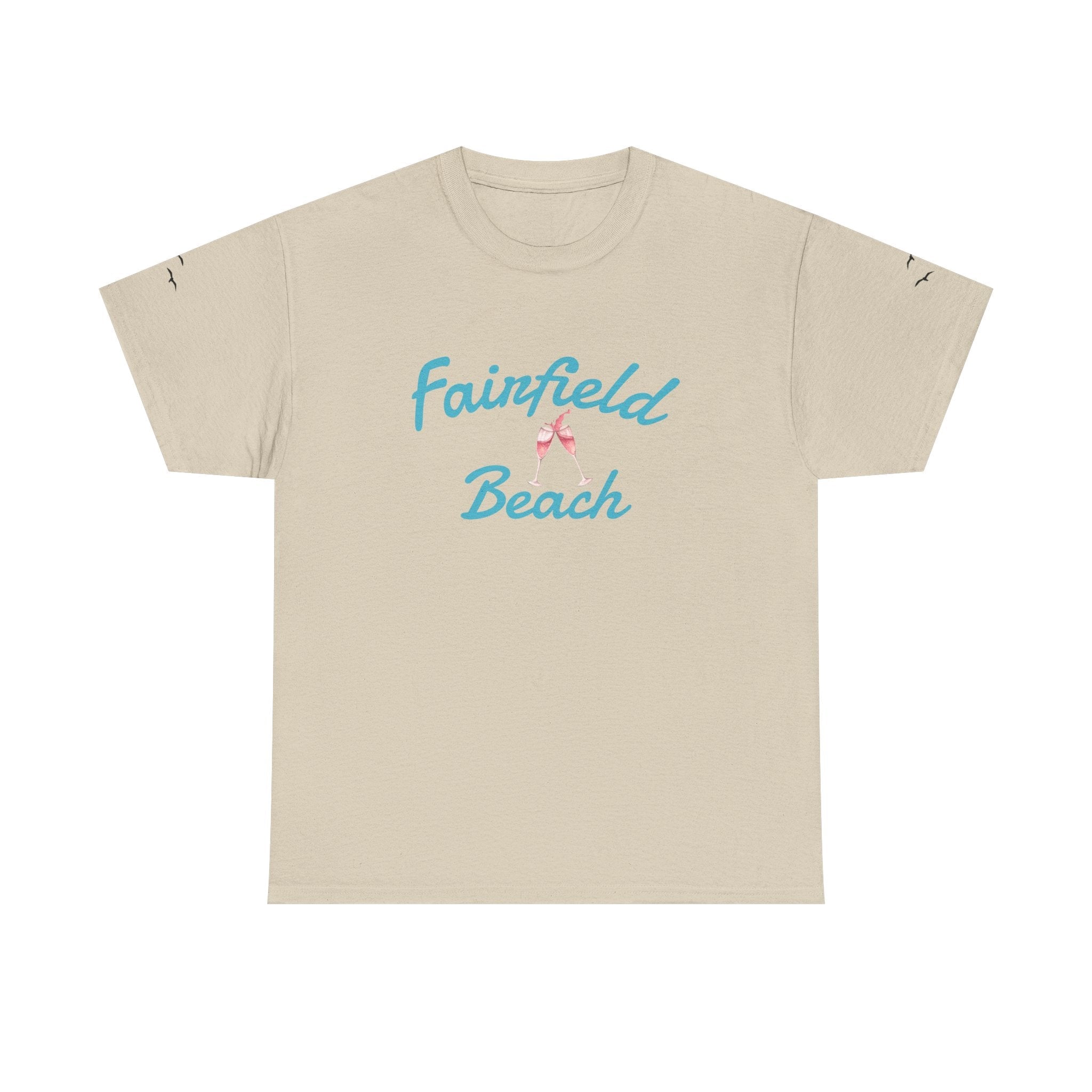 Fairfield Beach Unisex Heavy Cotton Tee, Comfortable Casual T-Shirt, Summer Vibe Shirt, Gifts for Beach Lovers, Relaxed Fit Tee - Etna Gift