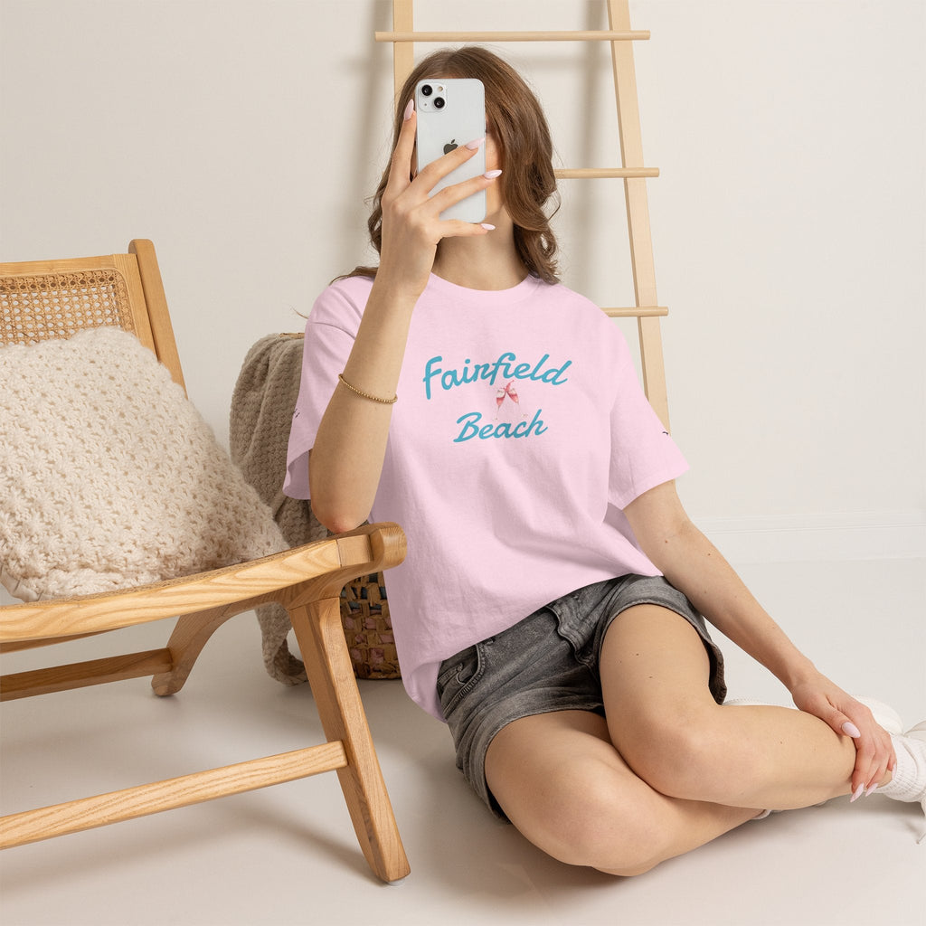 Fairfield Beach Unisex Heavy Cotton Tee, Comfortable Casual T-Shirt, Summer Vibe Shirt, Gifts for Beach Lovers, Relaxed Fit Tee - Etna Gift