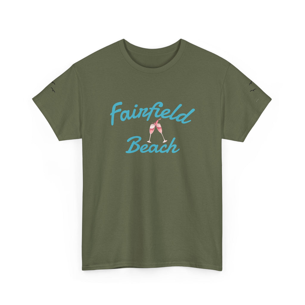 Fairfield Beach Unisex Heavy Cotton Tee, Comfortable Casual T-Shirt, Summer Vibe Shirt, Gifts for Beach Lovers, Relaxed Fit Tee - Etna Gift