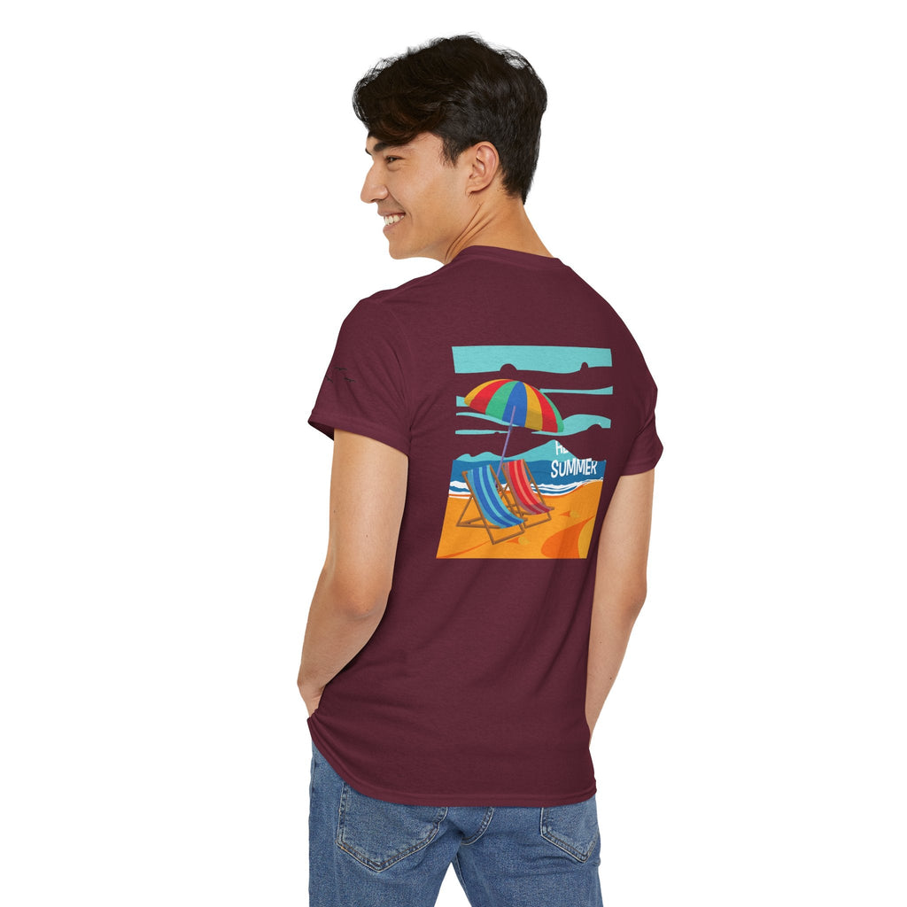 Fairfield Beach Unisex Heavy Cotton Tee, Comfortable Casual T-Shirt, Summer Vibe Shirt, Gifts for Beach Lovers, Relaxed Fit Tee - Etna Gift