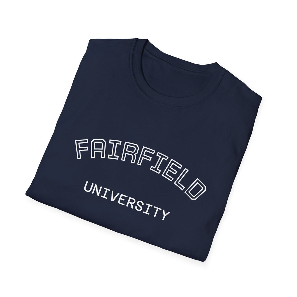 Fairfield University Whale Tee - Unisex Softstyle T-Shirt for Students, Casual Wear, Gift, Graduation, College Apparel - Etna Gift