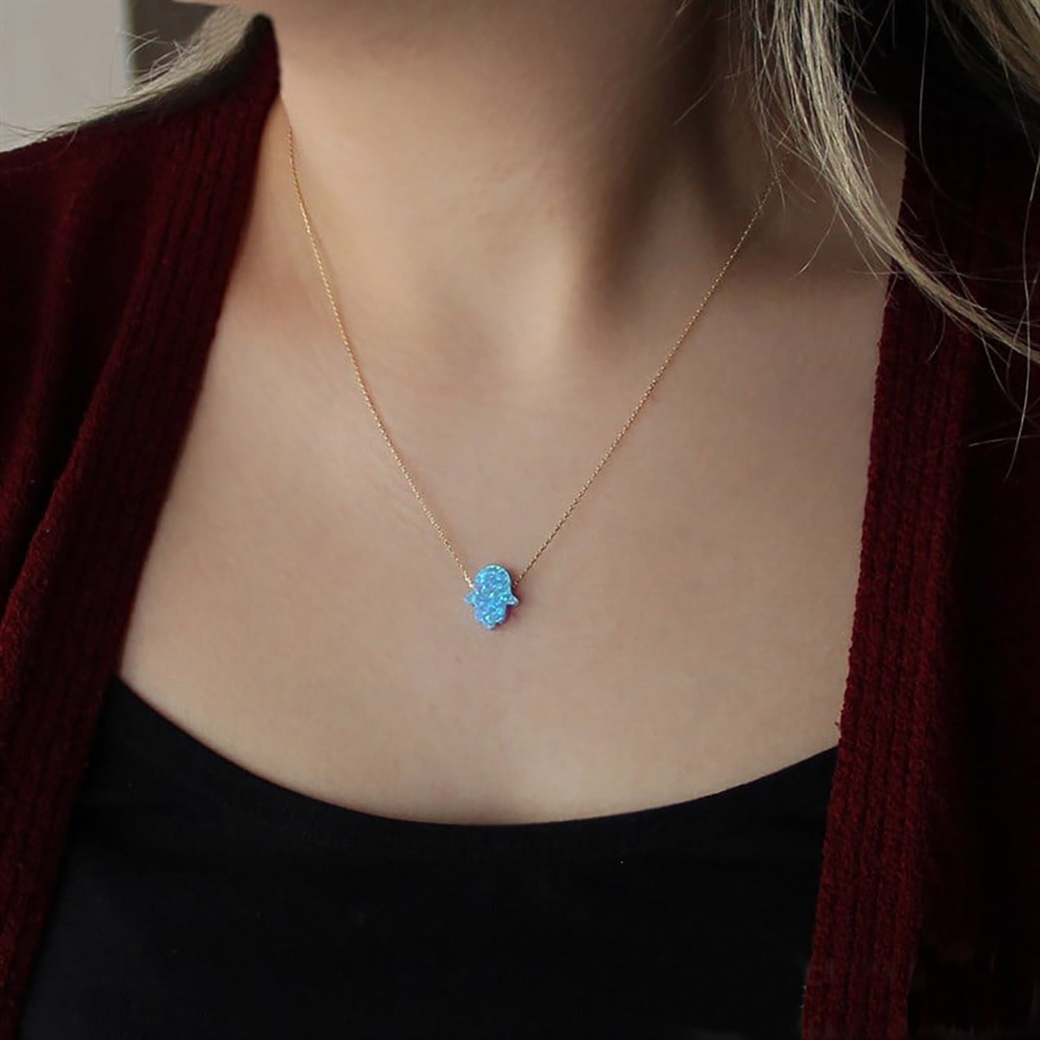 Fatma Ana Hand Necklace 925 Sterling Silver Fatma Ana Hand Necklace - Etna Gift