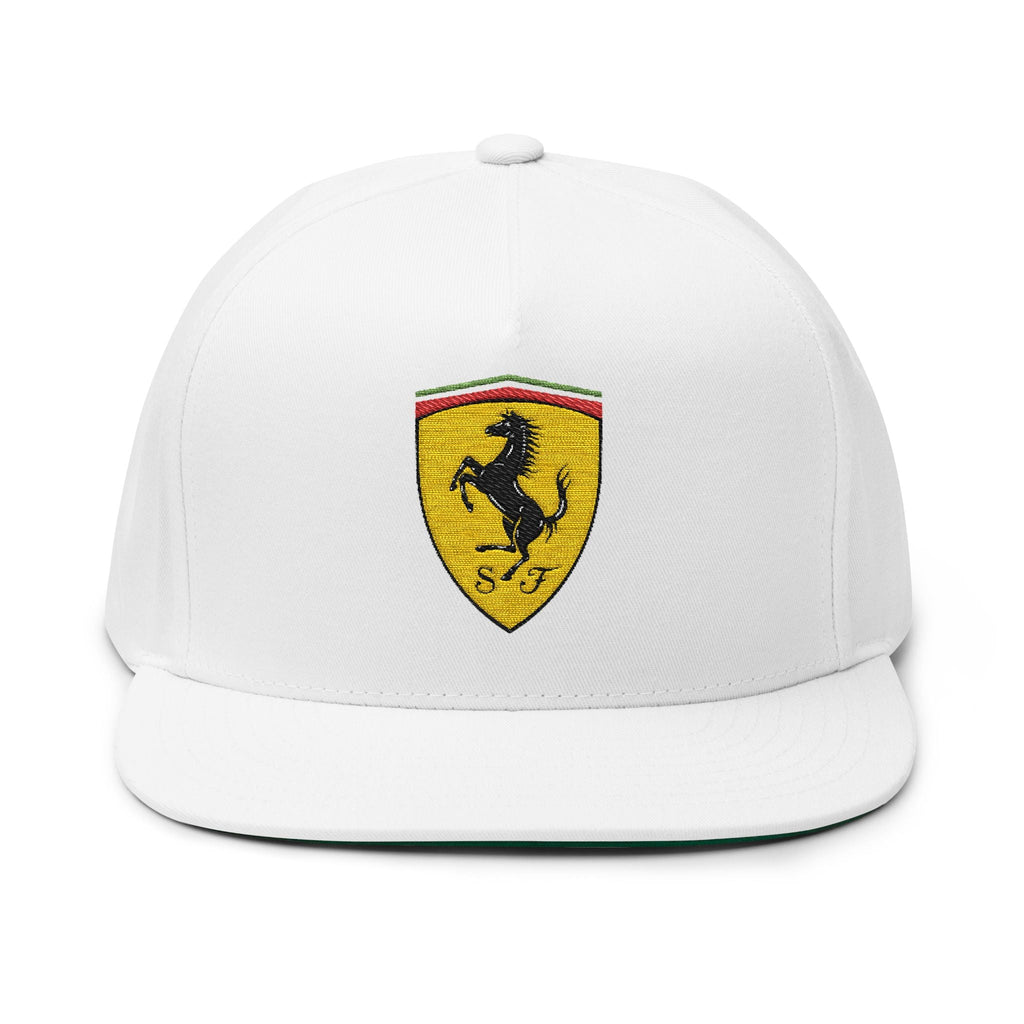 Ferrari Had Embroidered Flat Bill Cap - Etna Gift