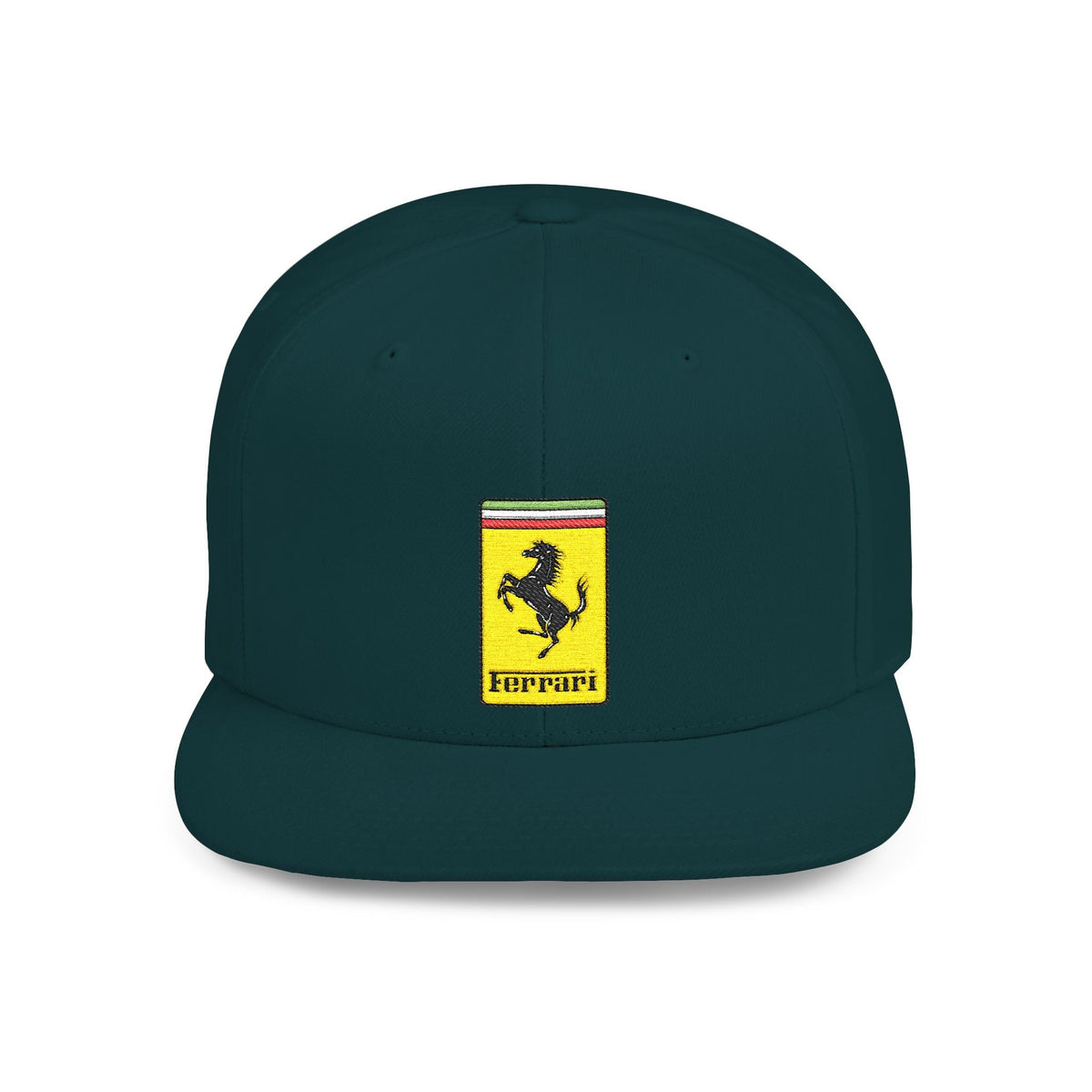 Ferrari Prancing Horse Flat Bill Snapback Cap - Etna Gift