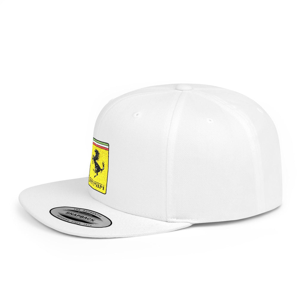 Ferrari Prancing Horse Flat Bill Snapback Cap - Etna Gift