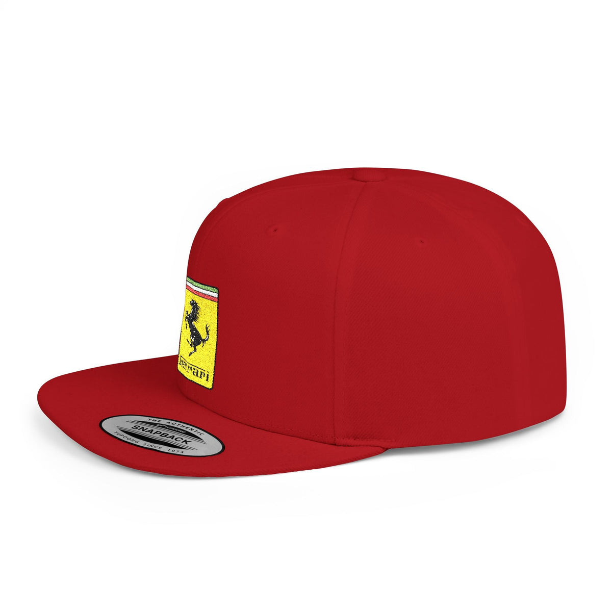 Ferrari Prancing Horse Flat Bill Snapback Cap - Etna Gift