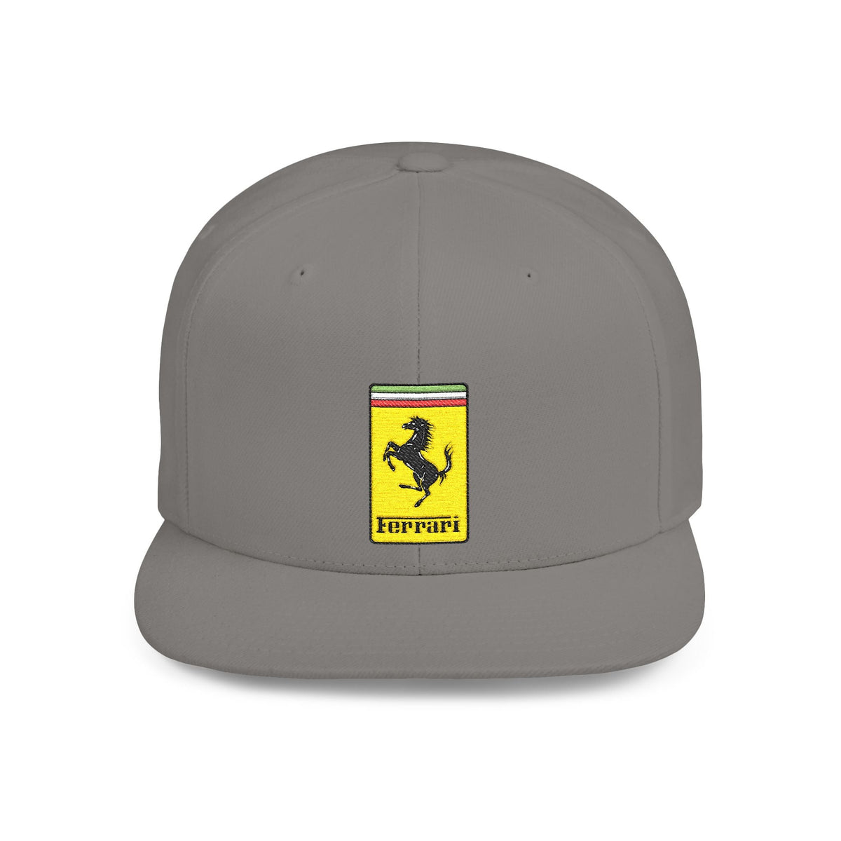 Ferrari Prancing Horse Flat Bill Snapback Cap - Etna Gift