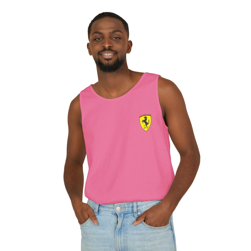 Ferrari Racing Tank Top – Vintage F1 Blueprint Graphic - Etna Gift