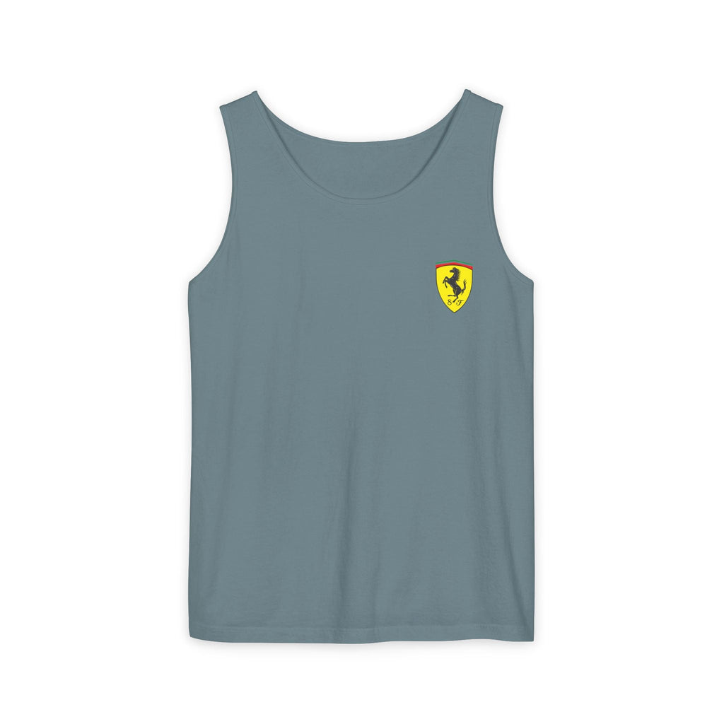 Ferrari Racing Tank Top – Vintage F1 Blueprint Graphic - Etna Gift