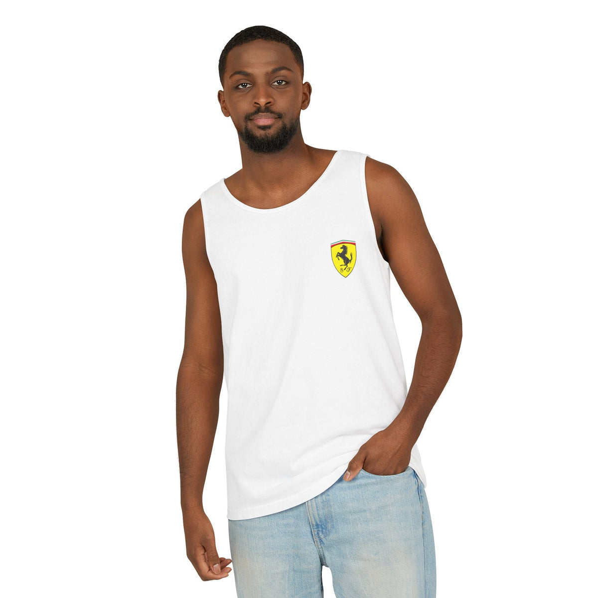 Ferrari Racing Tank Top – Vintage F1 Blueprint Graphic - Etna Gift