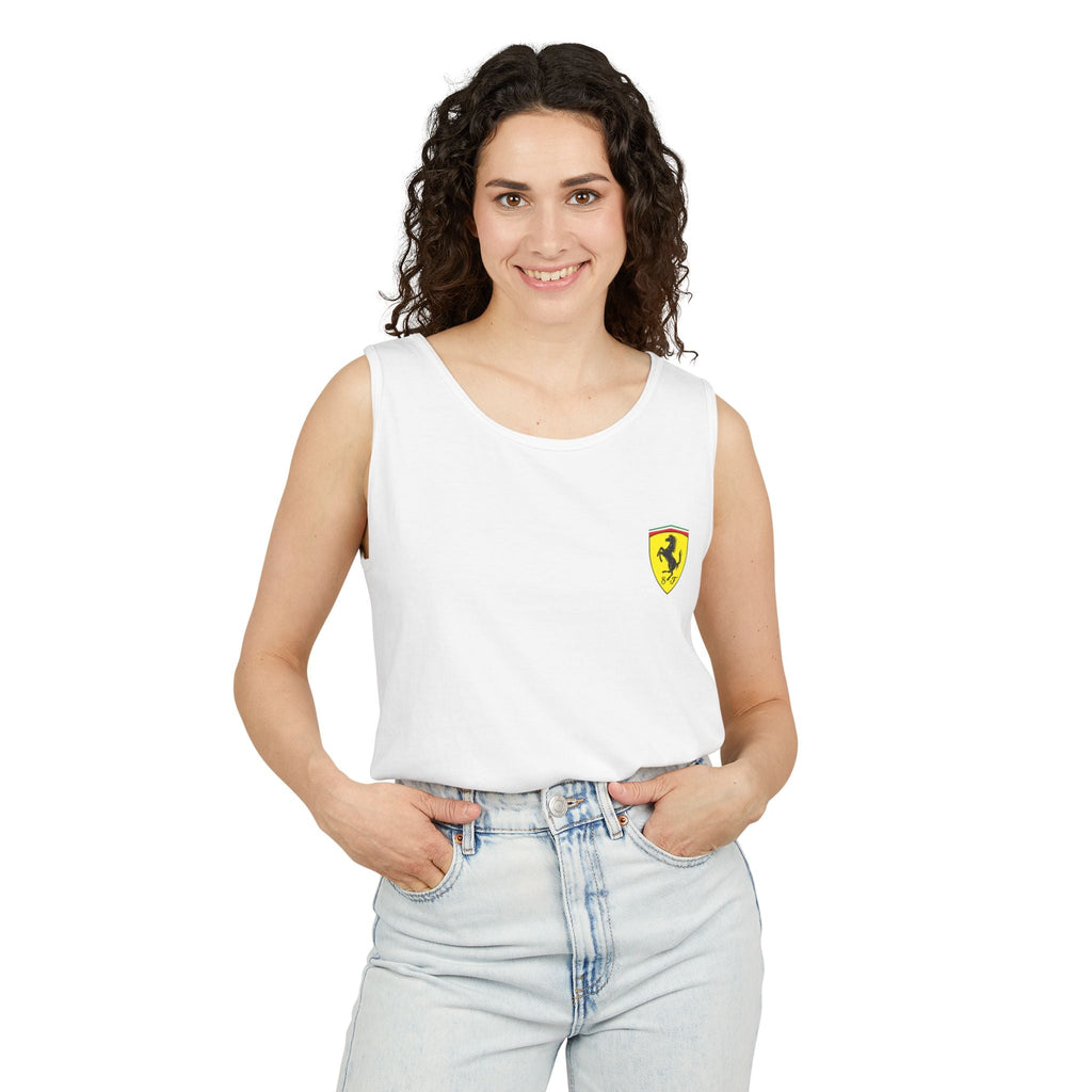 Ferrari Racing Tank Top – Vintage F1 Blueprint Graphic - Etna Gift