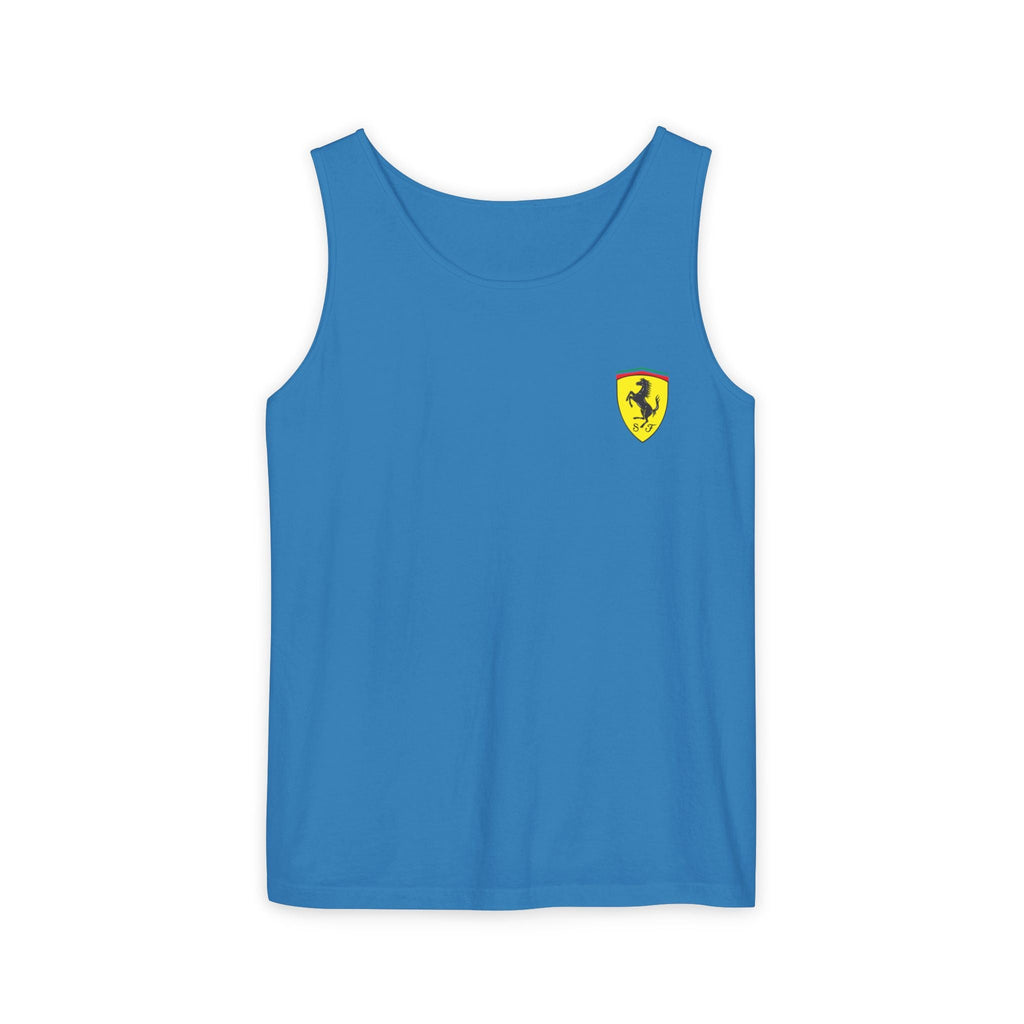 Ferrari Racing Tank Top – Vintage F1 Blueprint Graphic - Etna Gift