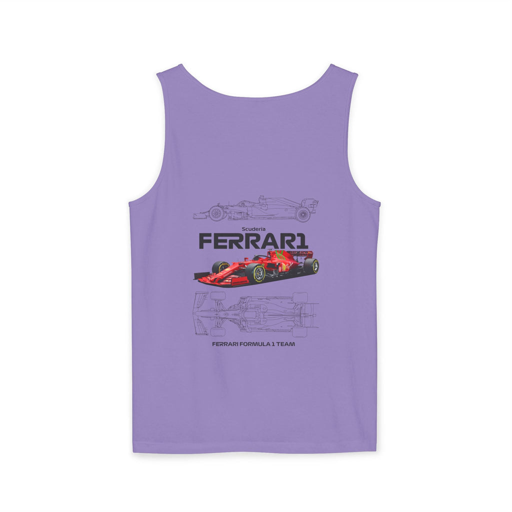 Ferrari Racing Tank Top – Vintage F1 Blueprint Graphic - Etna Gift