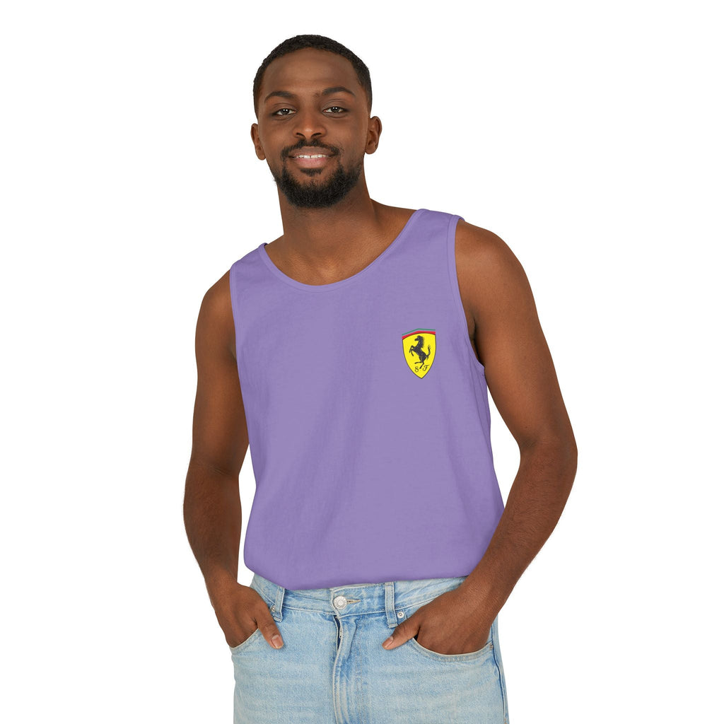 Ferrari Racing Tank Top – Vintage F1 Blueprint Graphic - Etna Gift