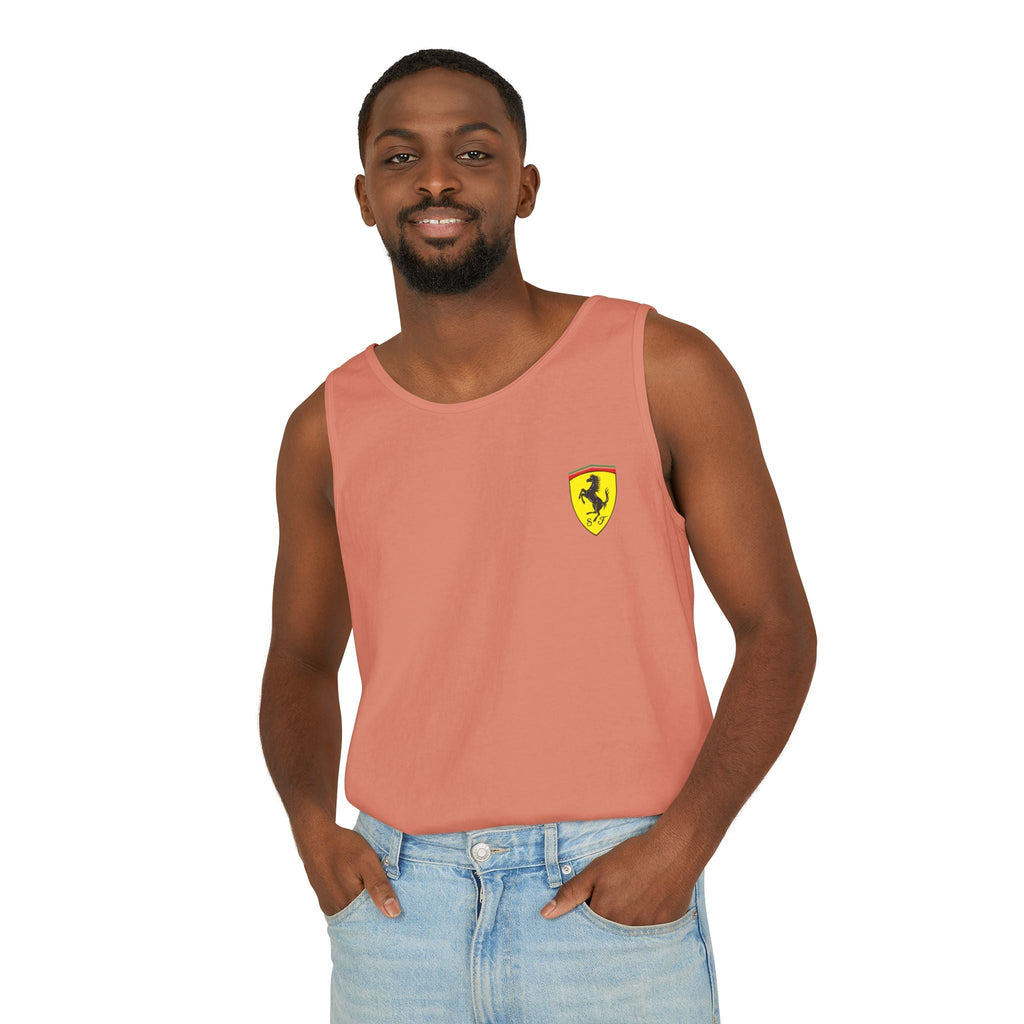 Ferrari Racing Tank Top – Vintage F1 Blueprint Graphic - Etna Gift