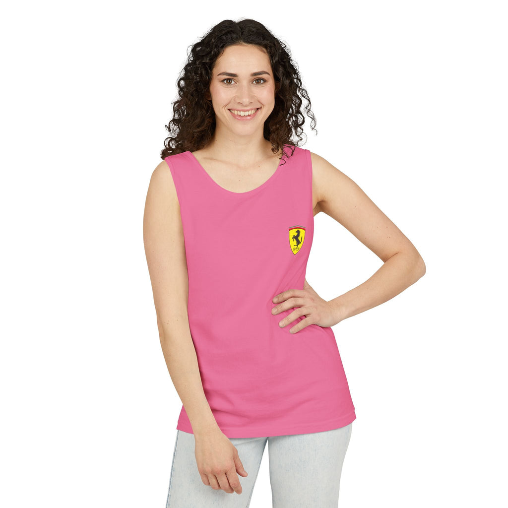 Ferrari Racing Tank Top – Vintage F1 Blueprint Graphic - Etna Gift