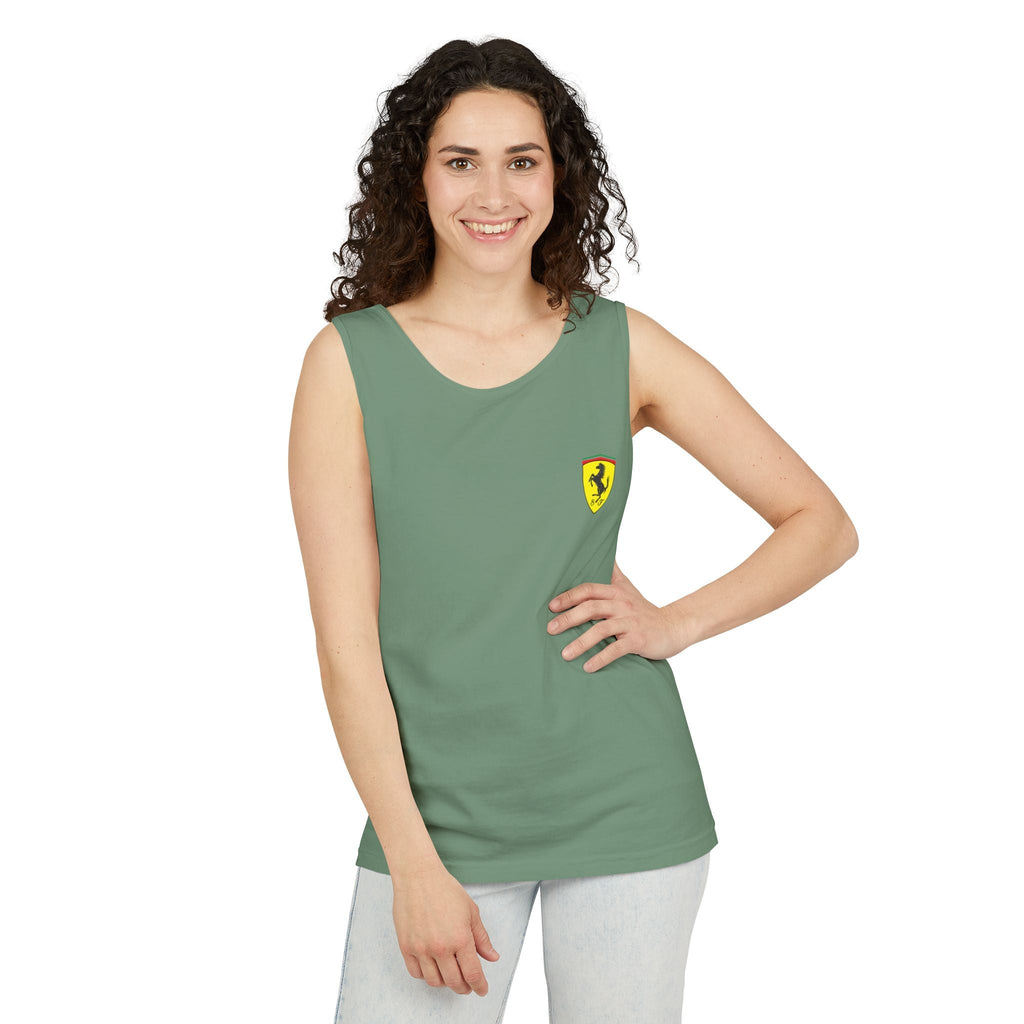 Ferrari Racing Tank Top – Vintage F1 Blueprint Graphic - Etna Gift