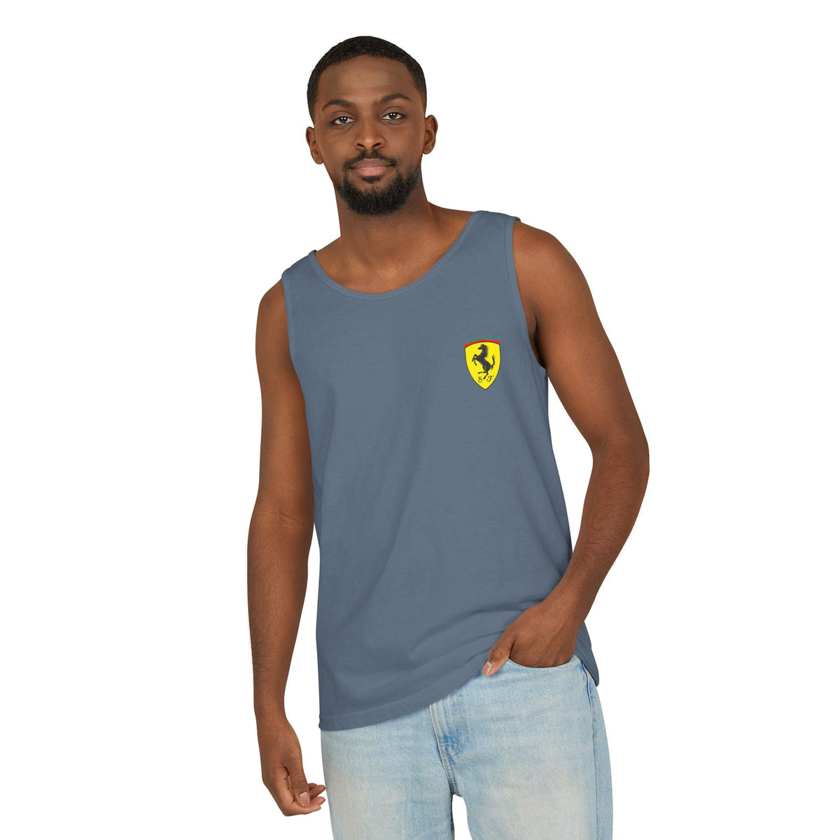 Ferrari Racing Tank Top – Vintage F1 Blueprint Graphic - Etna Gift
