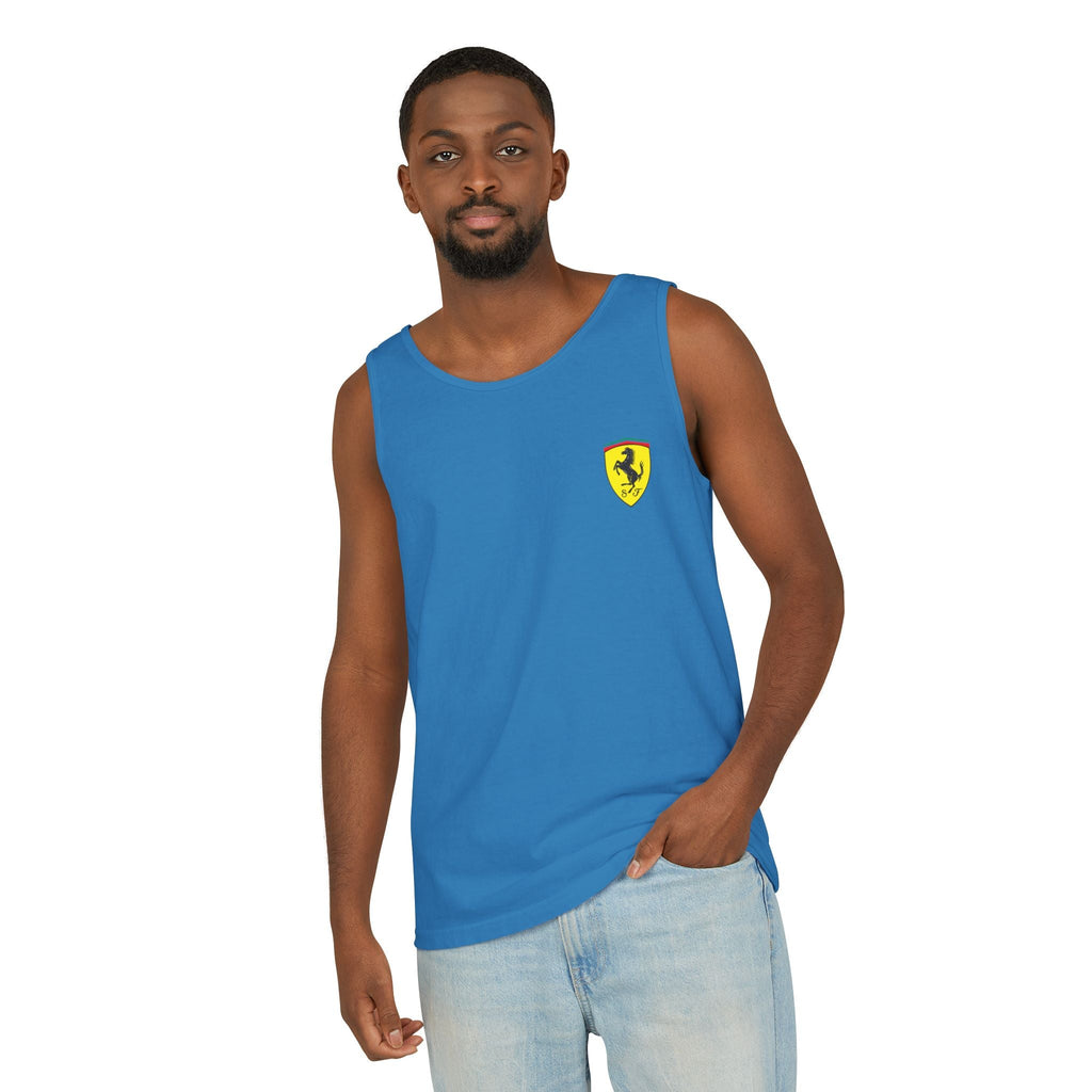Ferrari Racing Tank Top – Vintage F1 Blueprint Graphic - Etna Gift