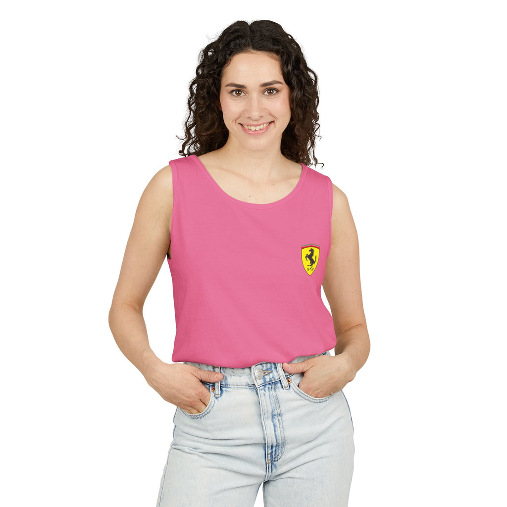 Ferrari Racing Tank Top – Vintage F1 Blueprint Graphic - Etna Gift