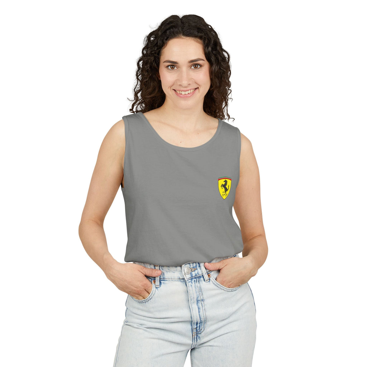Ferrari Racing Tank Top – Vintage F1 Blueprint Graphic - Etna Gift