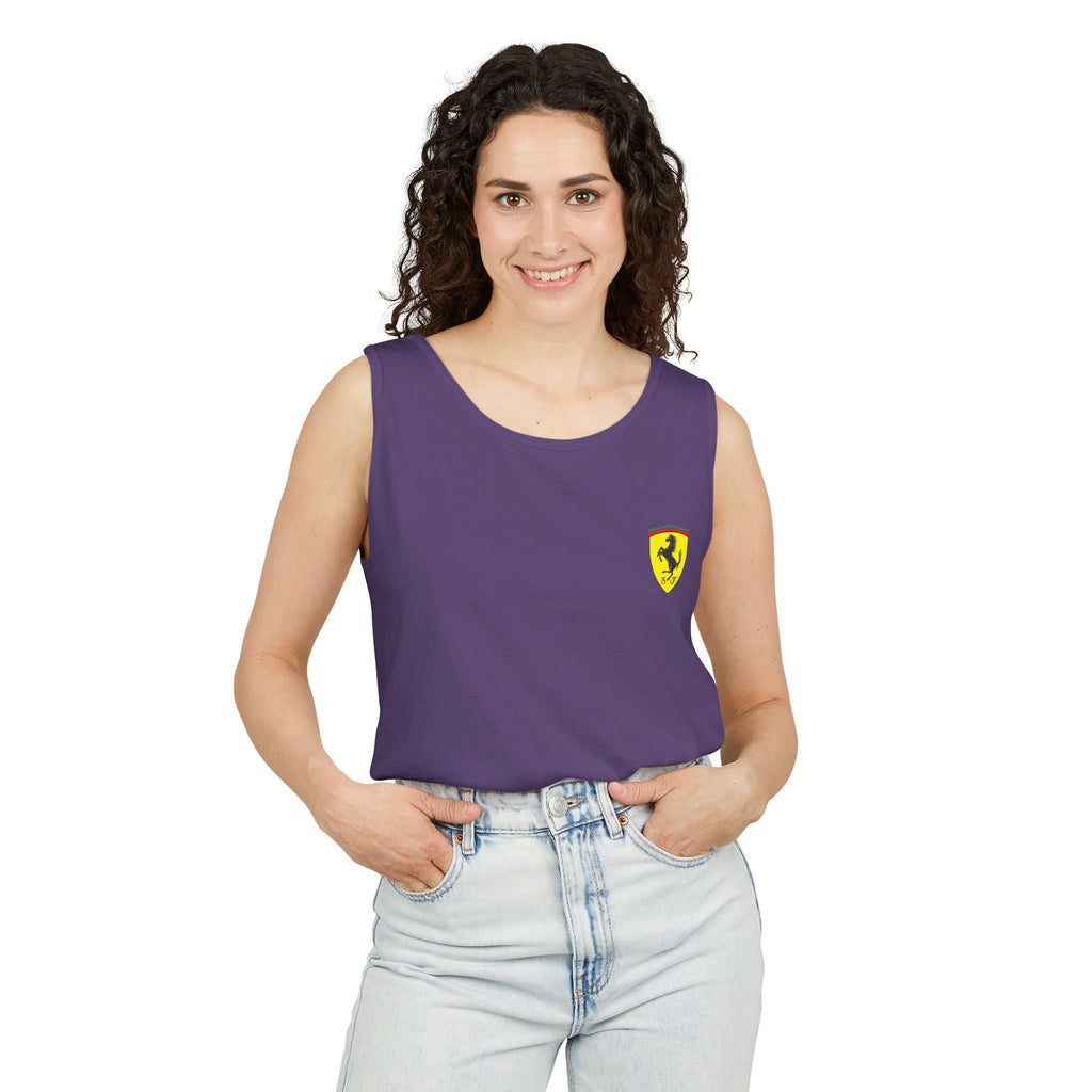 Ferrari Racing Tank Top – Vintage F1 Blueprint Graphic - Etna Gift