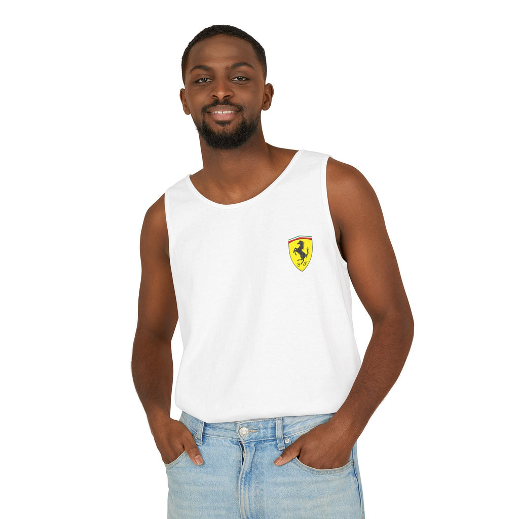 Ferrari Racing Tank Top – Vintage F1 Blueprint Graphic - Etna Gift