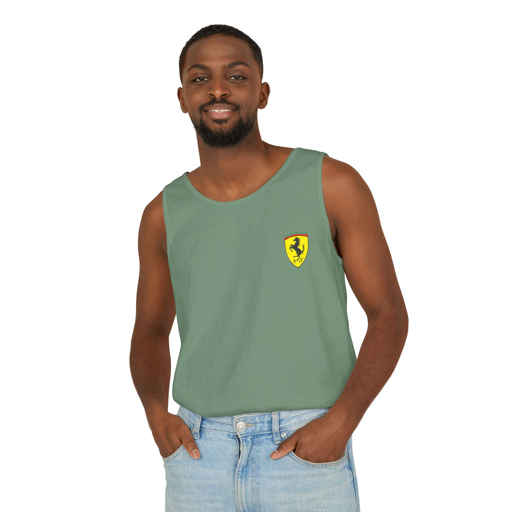 Ferrari Racing Tank Top – Vintage F1 Blueprint Graphic - Etna Gift
