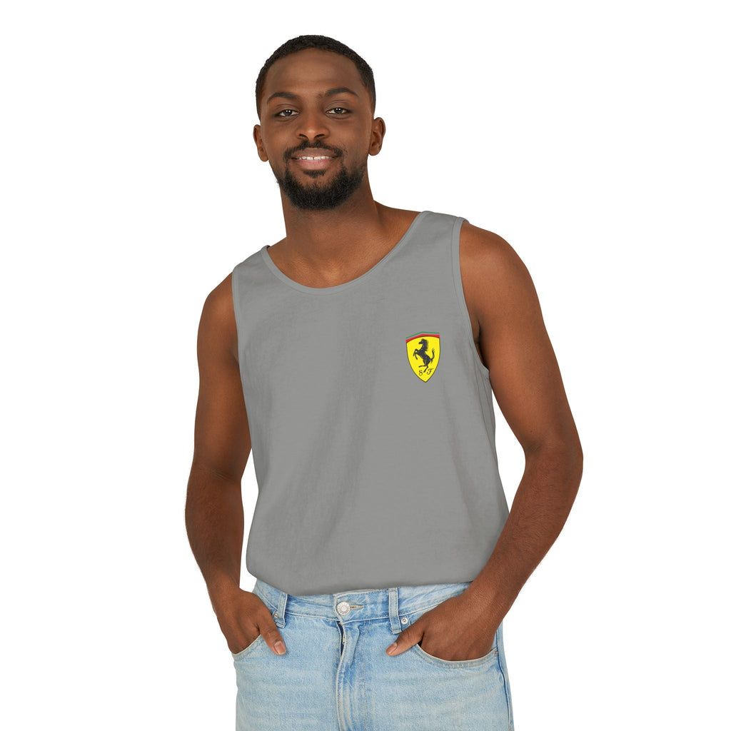 Ferrari Racing Tank Top – Vintage F1 Blueprint Graphic - Etna Gift