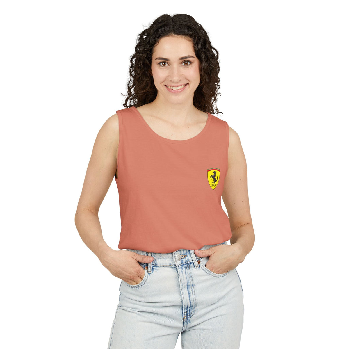Ferrari Racing Tank Top – Vintage F1 Blueprint Graphic - Etna Gift
