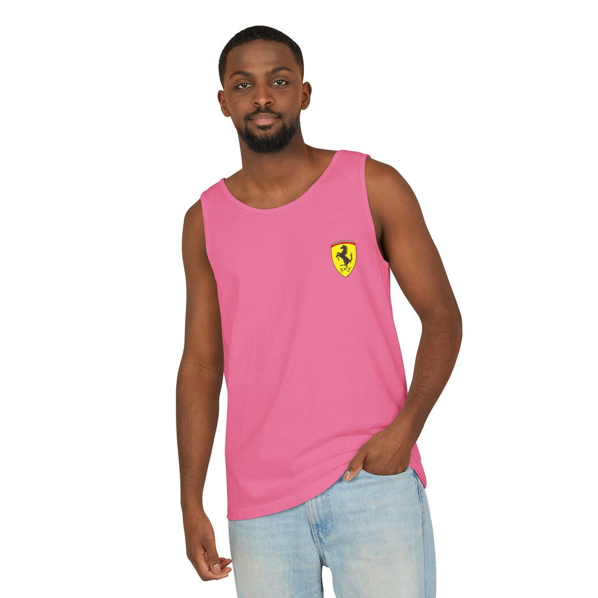 Ferrari Racing Tank Top – Vintage F1 Blueprint Graphic - Etna Gift