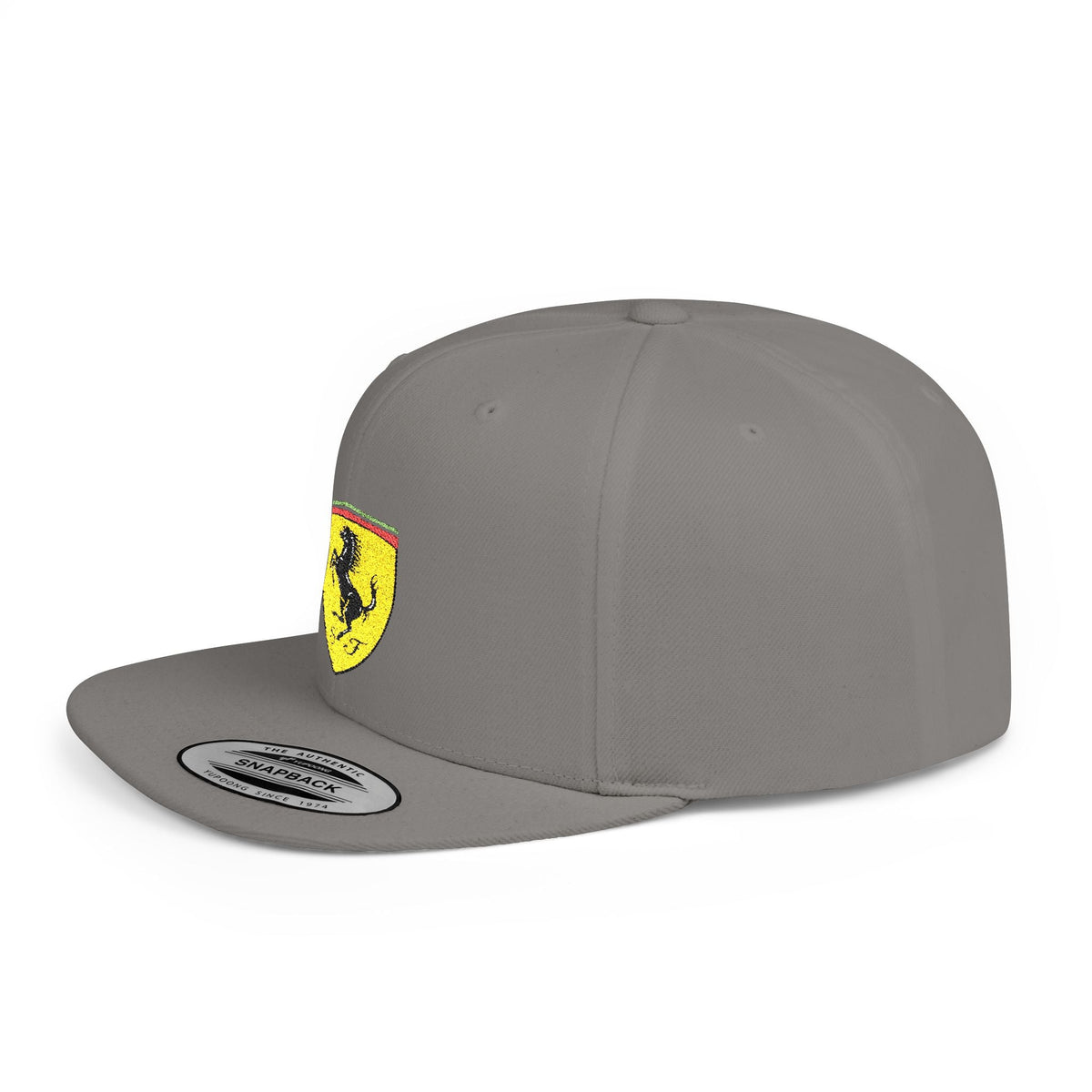 Ferrari-Style Prancing Horse Flat Bill Snapback Hat - Etna Gift