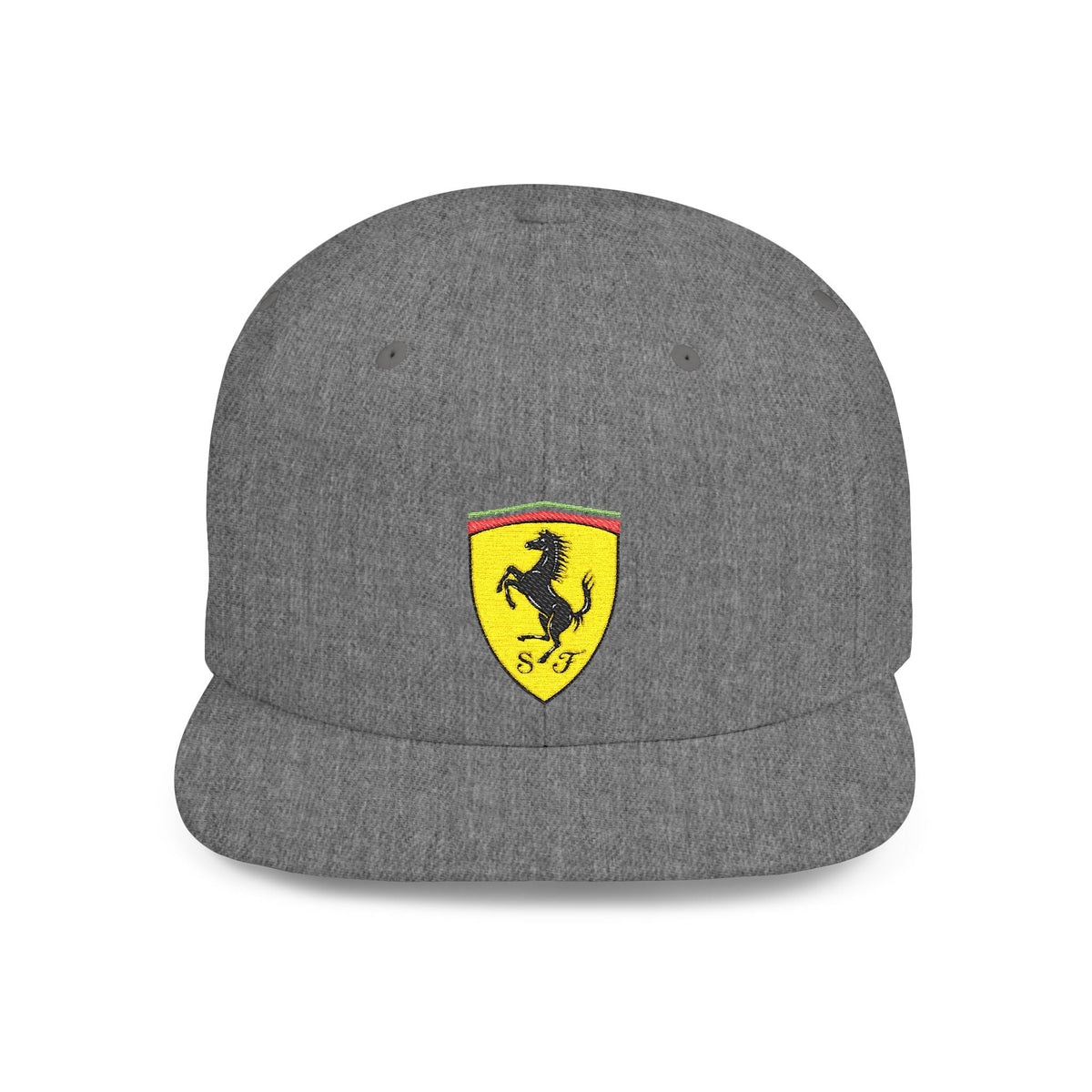 Ferrari-Style Prancing Horse Flat Bill Snapback Hat - Etna Gift