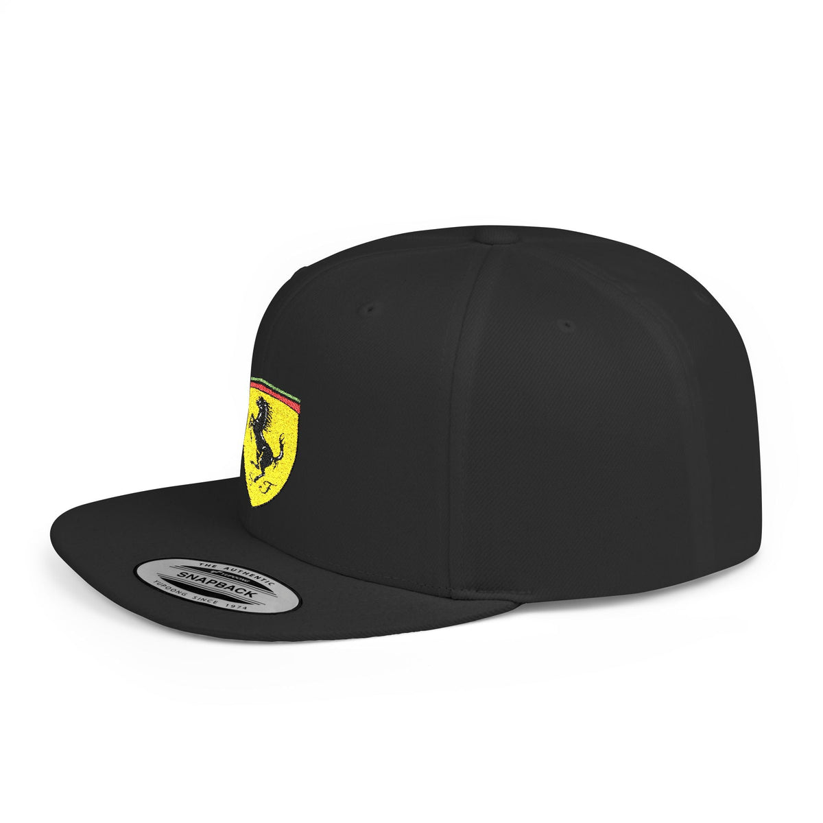Ferrari-Style Prancing Horse Flat Bill Snapback Hat - Etna Gift