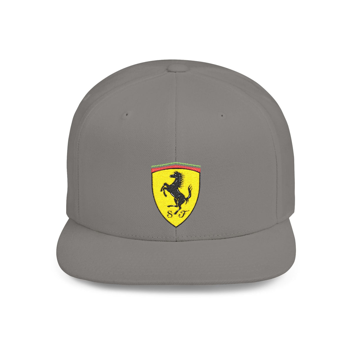 Ferrari-Style Prancing Horse Flat Bill Snapback Hat - Etna Gift