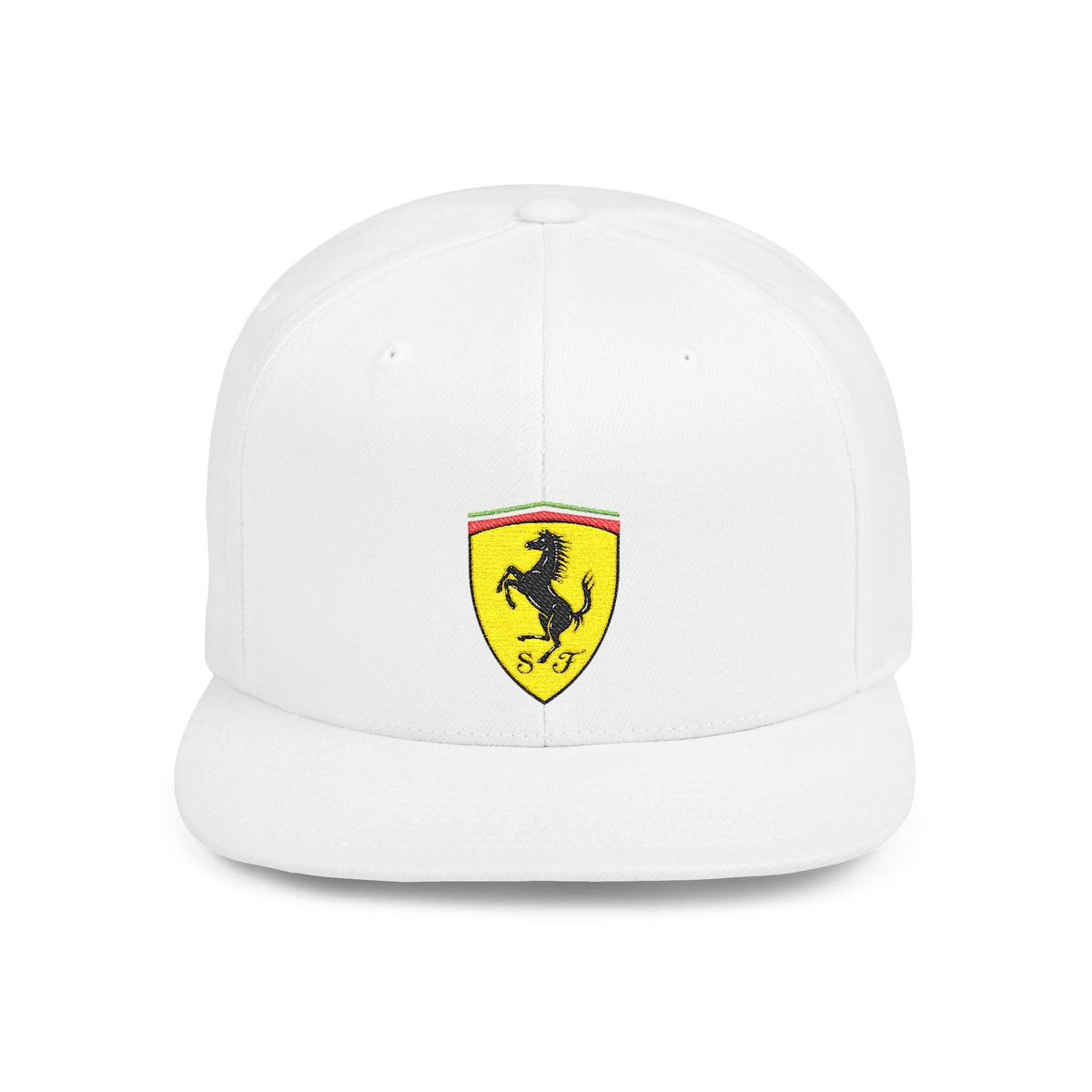 Ferrari-Style Prancing Horse Flat Bill Snapback Hat - Etna Gift