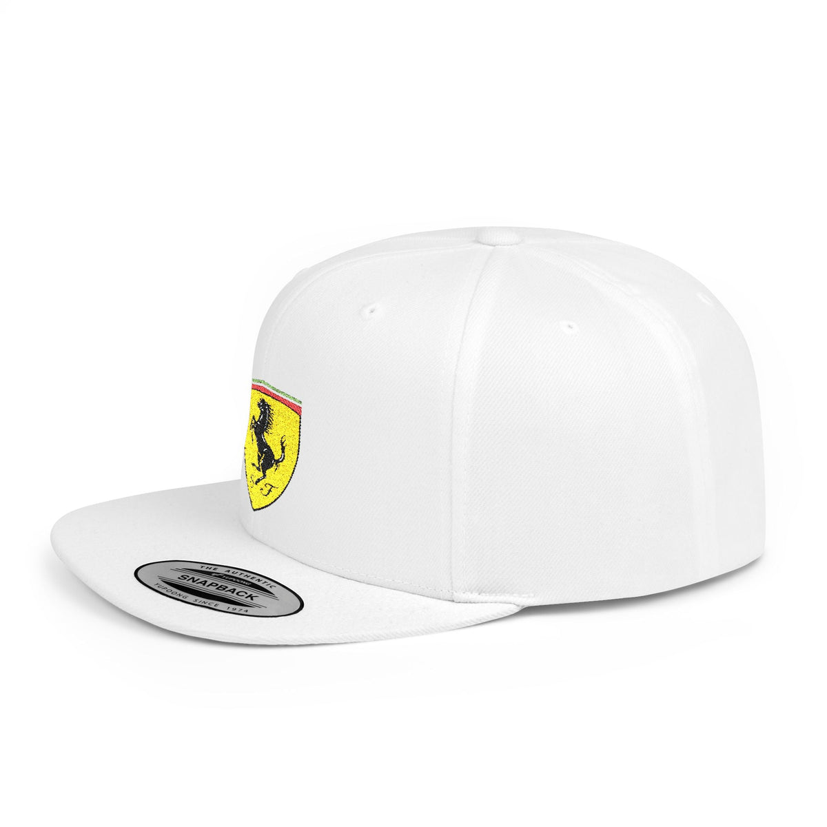 Ferrari-Style Prancing Horse Flat Bill Snapback Hat - Etna Gift