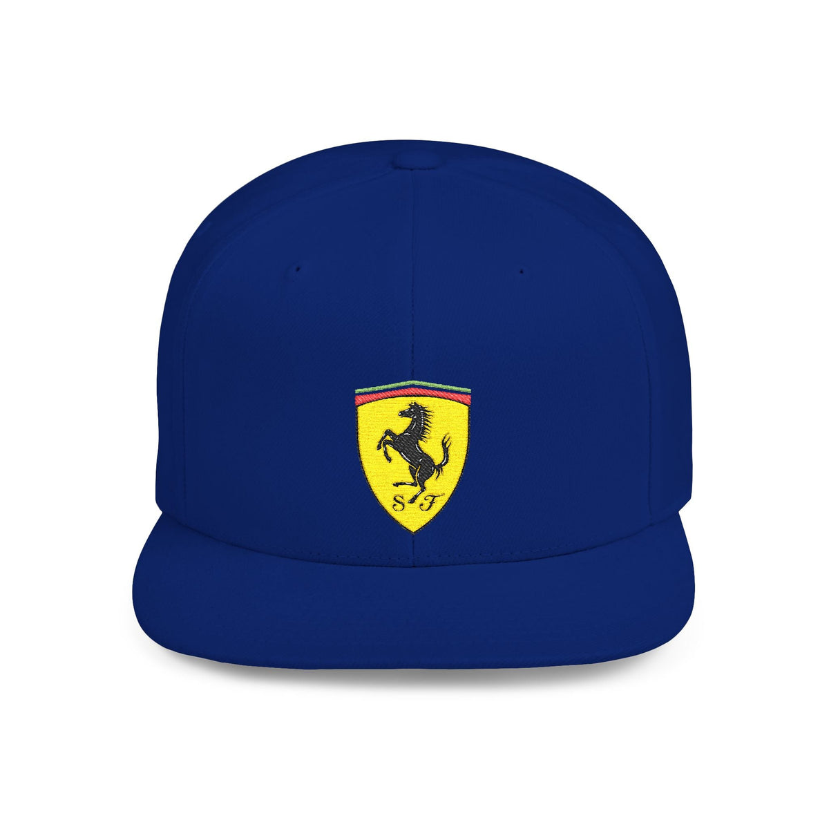 Ferrari-Style Prancing Horse Flat Bill Snapback Hat - Etna Gift