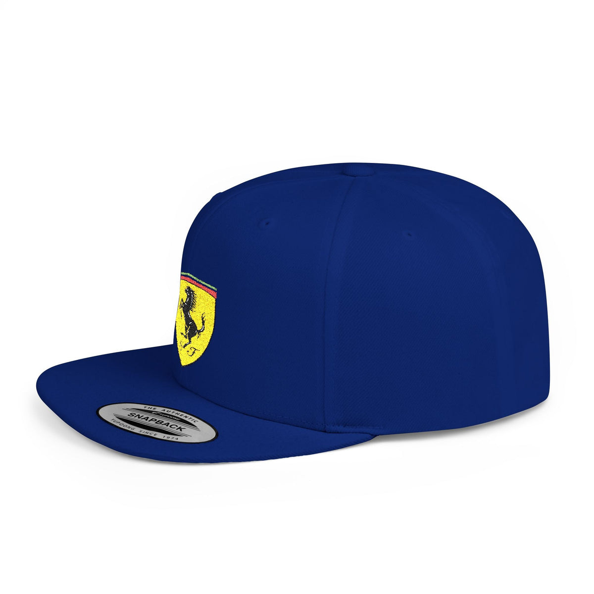 Ferrari-Style Prancing Horse Flat Bill Snapback Hat - Etna Gift