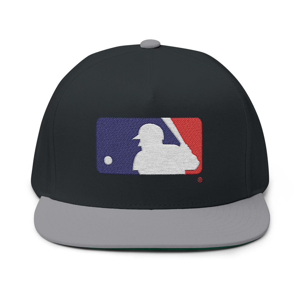 Flat Bill Cap — Embroidered Baseball Logo Snapback - Etna Gift