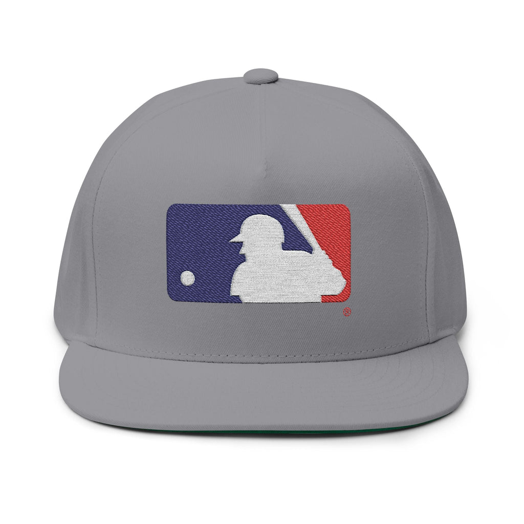 Flat Bill Cap — Embroidered Baseball Logo Snapback - Etna Gift