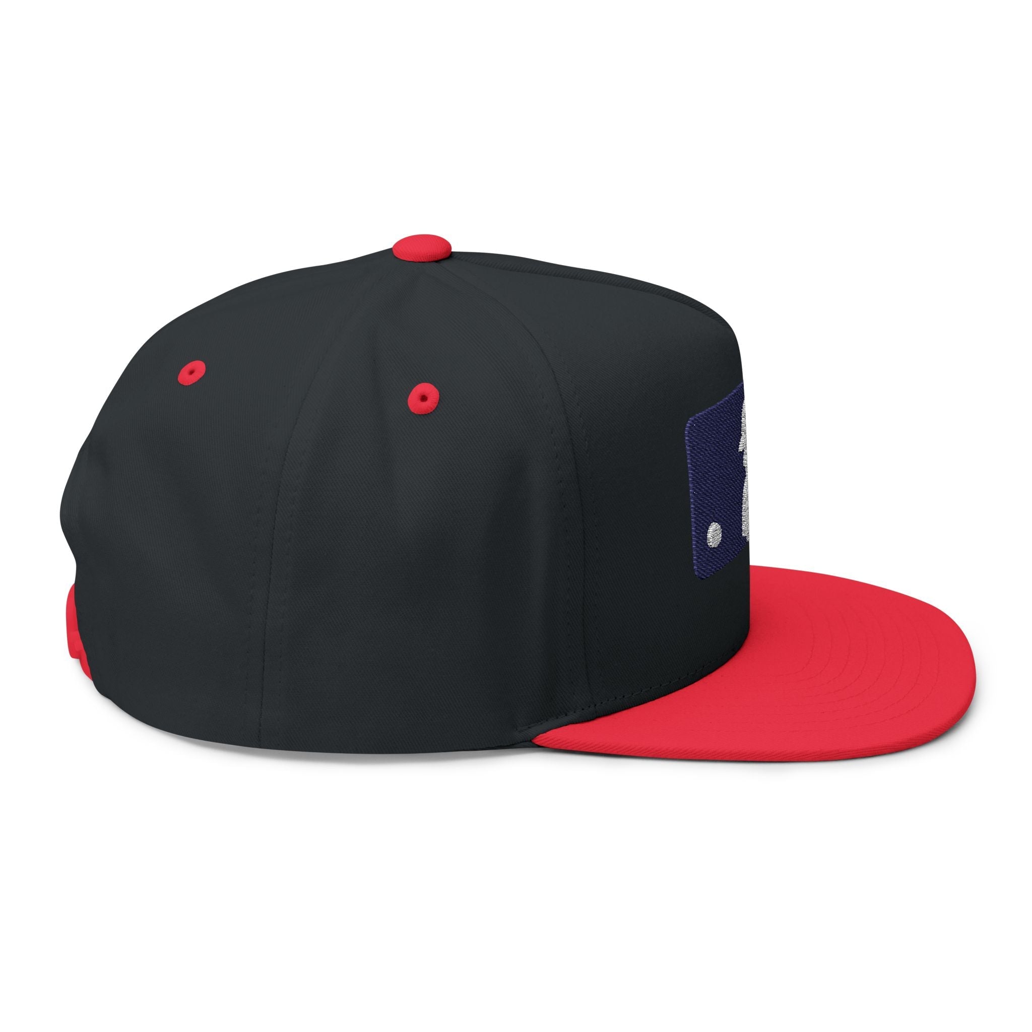 Flat Bill Cap — Embroidered Baseball Logo Snapback - Etna Gift